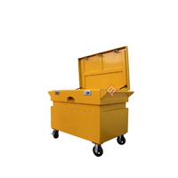 Boîte à outils de chantier robuste en acier inoxydable et en fer, étanche avec roues, personnalisable OEM