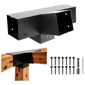 Conjunto de 8 Conectores de Acero Resistente para Vigas de Pérgola <span class=keywords><strong>con</strong></span> Todos los Tornillos y Pernos Necesarios para <span class=keywords><strong>Postes</strong></span> de 4x4 y Uniones de Vigas de 2x6 - Product Image 2