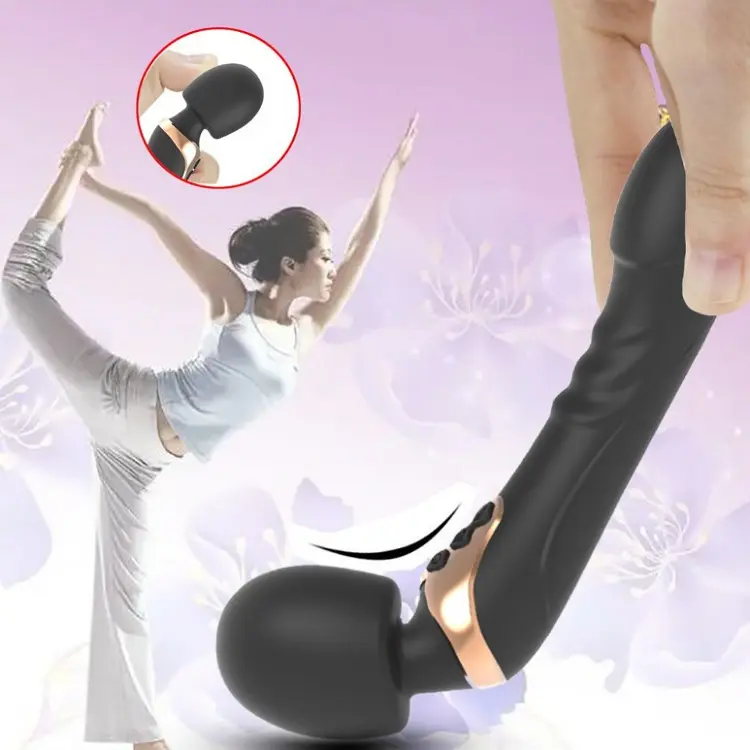 Doppelkopf Dildo Vibrator AV Zauberstab Massage gerät Sexspielzeug Vibrator für Frauen