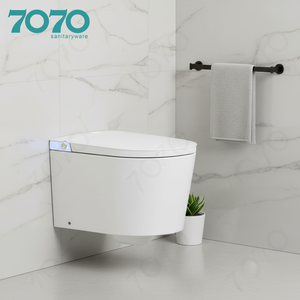 <span class=keywords><strong>Toilette</strong></span> intelligente au design futuriste, CE, chasse d'eau double puissance, sans pression d'eau et aromathérapie Basic W-303 - Product Image 4