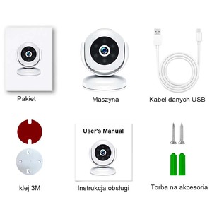 Caméra miniature WiFi à batterie avec capteur CMOS grand angle 2MP pour usage domestique, prise en charge du suivi de mouvement humain, audio bidirectionnel, couleur intégrale - Product Image 5