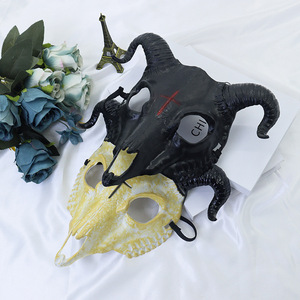 หน้ากากสัตว์ทำจากพลาสติก รูปกระโหลกเขาแพะแกะ สำหรับงานเทศกาลสวมหน้ากาก งานปาร์ตี้แฟนซี - Product Image 2