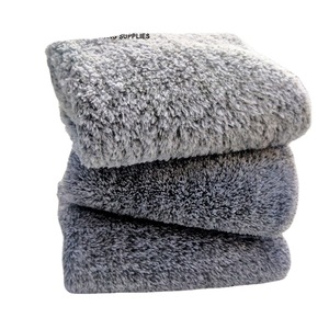 Serviette de lavage de voiture en microfibre au charbon de bambou Friend Car Washing Supplies, 35x35cm, grise, pour le lustrage et le nettoyage - Product Image 4