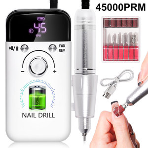 Taladro Eléctrico Profesional Recargable Portátil <span class=keywords><strong>de</strong></span> 45000 RPM para <span class=keywords><strong>Uñas</strong></span>, Herramienta <span class=keywords><strong>de</strong></span> Manicura y Pulido <span class=keywords><strong>de</strong></span> <span class=keywords><strong>Uñas</strong></span> - Product Image 1