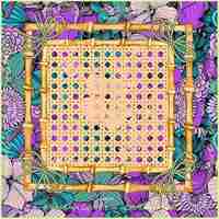 2026 Ensemble de tuiles de Mahjong américain de luxe à bordure dorée, motif floral lapin et tulipe, en acrylique, jeu de société de divertissement