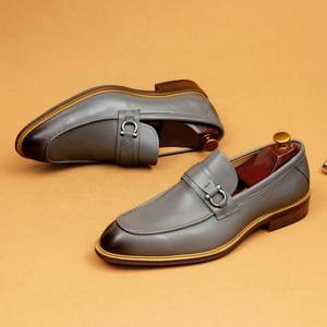 Mocasines para Hombre de Cuero Genuino con Punta Puntiaguda, Antideslizantes, con Suela de Goma, Zapatos Casuales de Negocios - Product Image 2