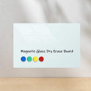 Pizarra Magnética de Vidrio Templado sin Marco de 120x180 cm y 4 mm de Grosor, Certificada por TUV, Fácil de Instalar, para Oficina, Escuela y Hogar - Product Image 1