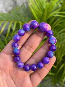 Certified Sugilite Bead <b>Bracelet</b>: Sugilite Purple Gemstone (9-12mm, 157ct) Purple Round <b>Stone</b> Beads For <b>Bracelet</b> Making 9-12mm - Product Image 5