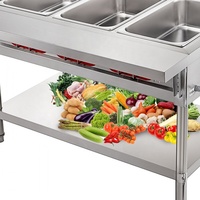 Service personnalisé individualiséPropane/gaz en acier inoxydable 201/304/316 Bain-marie/Comptoir de chauffe-aliments/Table à vapeur