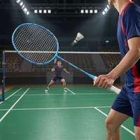 Raquette de badminton en fibre de carbone haut de gamme OEM personnalisée, manche S3, cordes durables, procédé de mousse dure, poids 6U, tension 32 LBS