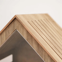 Kunden spezifische Indoor Luxus Pet House Massivholz Hunde bett Möbel mit nachhaltigem Merkmal und gedrucktem Muster