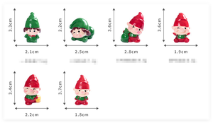 3DミニGnome女の子サンタクロース樹脂像クリスマス置物DIYキット子供用バス爆弾おもちゃクリスマス装飾樹脂工芸品 - Product Image 2