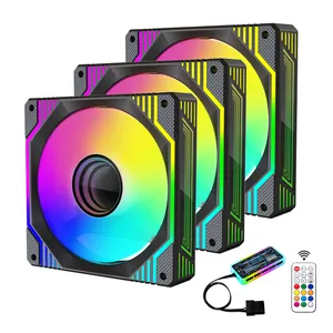 新製品カスタムRGB12vファン120mmファンLED冷却ファン冷却6ピンクーラーラジエーターPCコンピューターケース用