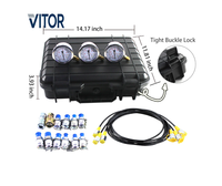 High-quality Hydraulic Pressure Gauge Set (3 Pieces)-Pressure Diagnostic Tool for Excavator Pressure Measurement 6-Month