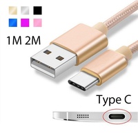 Kabel Data Sinkronisasi Pengisian Cepat 3A USB Type-C Berkualitas Tinggi dan Tahan Lama dengan Jalinan Nilon Grosir Pabrik