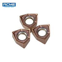 ACME WNMU WNMU040304ER-R WNMU060408ER-GM OEM Plaquettes de tournage haute précision à alimentation rapide, fraise double face, outil hexagonal