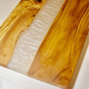Planche en bois massif avec incrustation de résine, rectangulaire, pour table à thé, table basse, bureau - Product Image 3