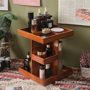 Organizador de Maquillaje de Madera de 3 Niveles para Escritorio, Almacenamiento de Cosméticos y Cuidado de la Piel - Product Image 2