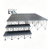 Plateforme de scène portable antidérapante en aluminium facile à installer pour événements musicaux en extérieur et en intérieur