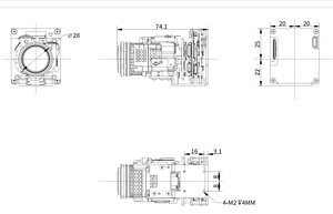4k 8mp 5x 3.3 ~ 17 मिमी मिनी आईपी नेटवर्क ज़ूम कैमरा मॉड्यूल कॉम्पैक्ट डिजाइन मिपी आउटपुट ai isp वाइड कोण - Product Image 4