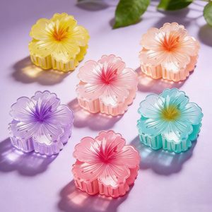 กิ๊บติดผมรูปดอกไม้ไล่เฉดสีหวานๆ สำหรับฤดูร้อน วันหยุดพักผ่อนริมชายหาด กิ๊บติดผมรูปดอกไม้ เครื่องประดับผมสำหรับผู้หญิง - Product Image 6