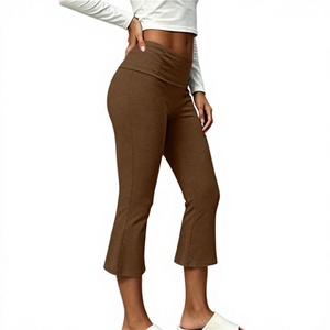 Leggings Capri OEM para Mujer, Cintura Alta, Corte Bootcut, Pantalones de Yoga Elásticos y Cómodos para Gimnasio, Fitness, Running y Entrenamiento Atlético - Product Image 3