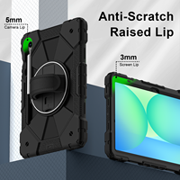 Étui antichoc pour Samsung Tab S10 Lite S10 FE S9 FE S9 avec support pour stylet, support rotatif à 360°, dragonne et bandoulière, pour enfants, OEM ODM