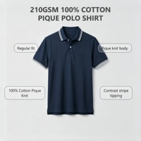 Polo 210 g/m² Tennis Heritage 100 % coton piqué avec logo personnalisé