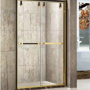 モダンなホテルスタイル長方形ストレートシャワーキャビンフレーム10mm厚手人工石屋内スライド式スチームルーム - Product Image 2