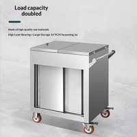 Chariot de rangement commercial en acier inoxydable multi-niveaux pour assaisonnements, chariot de cuisine de restaurant à 12 compartiments