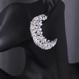 Orecchini da Donna all'Ingrosso, Orecchini Rotondi alla Moda con Diamanti d'Acqua, Accessori da Strada per Aste, Orecchini da Donna - Product Image 5