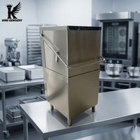 Lave-vaisselle professionnel à passage direct, type hotte, automatique, pour restaurant, hôtel, cantine, cuisine