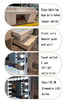 Coiffeuse Moderne Blanche de Luxe avec Miroir, Vente Chaude pour la Maison, Table de Maquillage pour Chambre