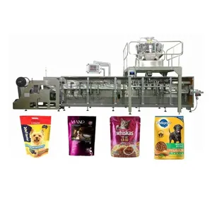 High quality cat dog food pet snack zipper bag packing machine zip lock doypack automatic fill seal pack packaging machine