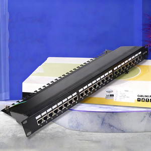 Cat6 Patch Panel 24 Port UTP 19 Inch 1U Rack Mount Distribution Frame Gigabit <b>Ethernet</b> Wiring Management Black - Product Image 3