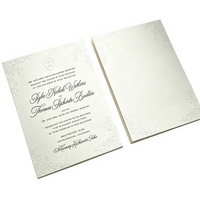 Carte de vœux de luxe personnalisée avec impression sérigraphique et gaufrage, papier d'art et papier couché, logo personnalisé pour la promotion de l'entreprise