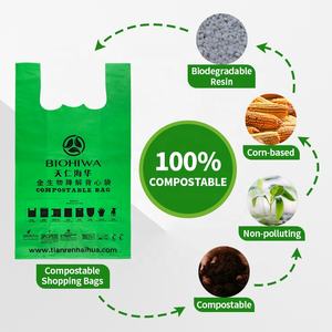 Bolsas de compras de <span class=keywords><strong>supermercado</strong></span> compostables/biodegradables ecológicas <span class=keywords><strong>Precio</strong></span> de mercado al por mayor Uso del proveedor de China para piensos - Product Image 4