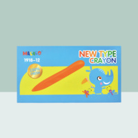 Crayons triangulaires anti-salissures pour les mains, 12 couleurs, non toxiques, pour le dessin des tout-petits, sans dégâts, propres et mignons
