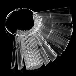 Lot de 50 cartes de présentation transparentes pour vernis à ongles, outil d'entraînement, tableau de couleurs pour gel de manucure, palette d'affichage pour salon, vente en gros - Product Image 6