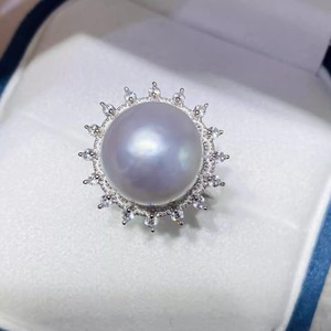 Ensemble de bijoux en argent DIY 10672, bague en argent S925 avec support vide et perles multiples, perles de 6-7 mm, accessoires élégants en perles - Product Image 3