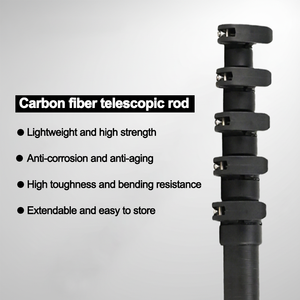 Tubo Telescópico de Fibra de Carbono, Varas Telescópicas de Fibra de Carbono para Limpeza de Calhas - Product Image 6