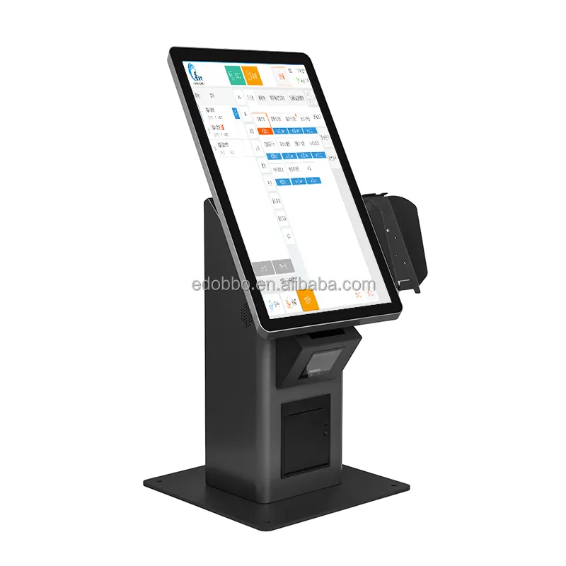 Self-Ordering Kiosk machine 21.5 inch pos systems all in one cash register machine Wholesale Interactive Touch Screen