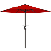 Parasol de terrasse portable, parasol d'extérieur, structure robuste et résistante à la rouille, poignée facile à retourner et réglage de l'inclinaison.