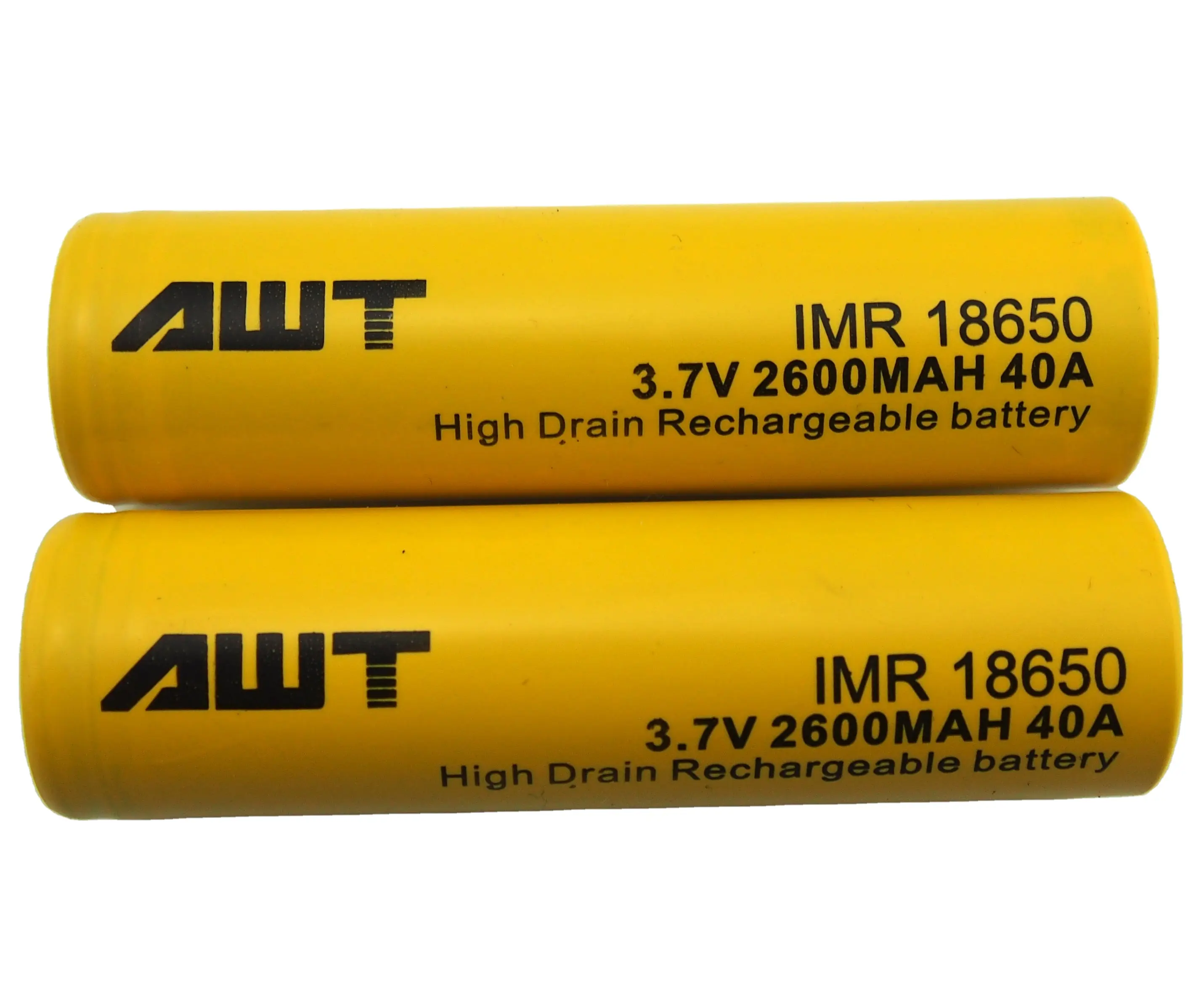 2022 new genuine AWT 18650 battery 2600mah 40A mouth flashlight masturbation toys stun gun rechargeable led flashlight