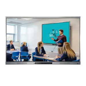 55 65 75 86 Inch 4K Electronic Sliding Design Touch Screen Active Smart Board Interactive Flat Panel Electronic White Board