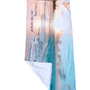 Printed microfibre turkish beach towel nfl mrs equestrian waffle towel high quality custom logo round kids beach towel