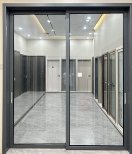 Puertas corredizas de tamaño personalizado silencioso KT, puertas de aluminio de vidrio doble, puertas y ventanas <span class=keywords><strong>Ropo</strong></span> - Product Image 2