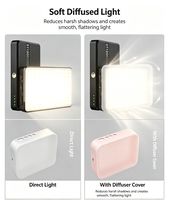 Lampe LED ST120 pour Selfie Téléphone 12W 5V 3000mAh Rechargeable avec Clip, Lumière Vidéo Réglable 3 Modes pour Téléphone, Appareil Photo, Ordinateur Portable