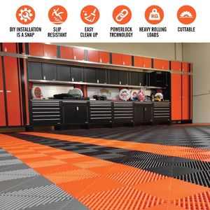 Dalles de sol en PVC à emboîtement 400*400mm pour salle de sport, hôtel et villa, garage, atelier de réparation automobile, sol en vinyle anti-rayures - Product Image 3