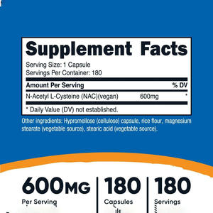 Capsules de N-Acétyl-L-Glutamine (<span class=keywords><strong>NAC</strong></span>) (Vegan) – <span class=keywords><strong>Complément</strong></span> <span class=keywords><strong>Alimentaire</strong></span> Beauté (Qualité <span class=keywords><strong>Alimentaire</strong></span>) – Soutient la Santé du Système Respiratoire et Immunitaire - Product Image 3